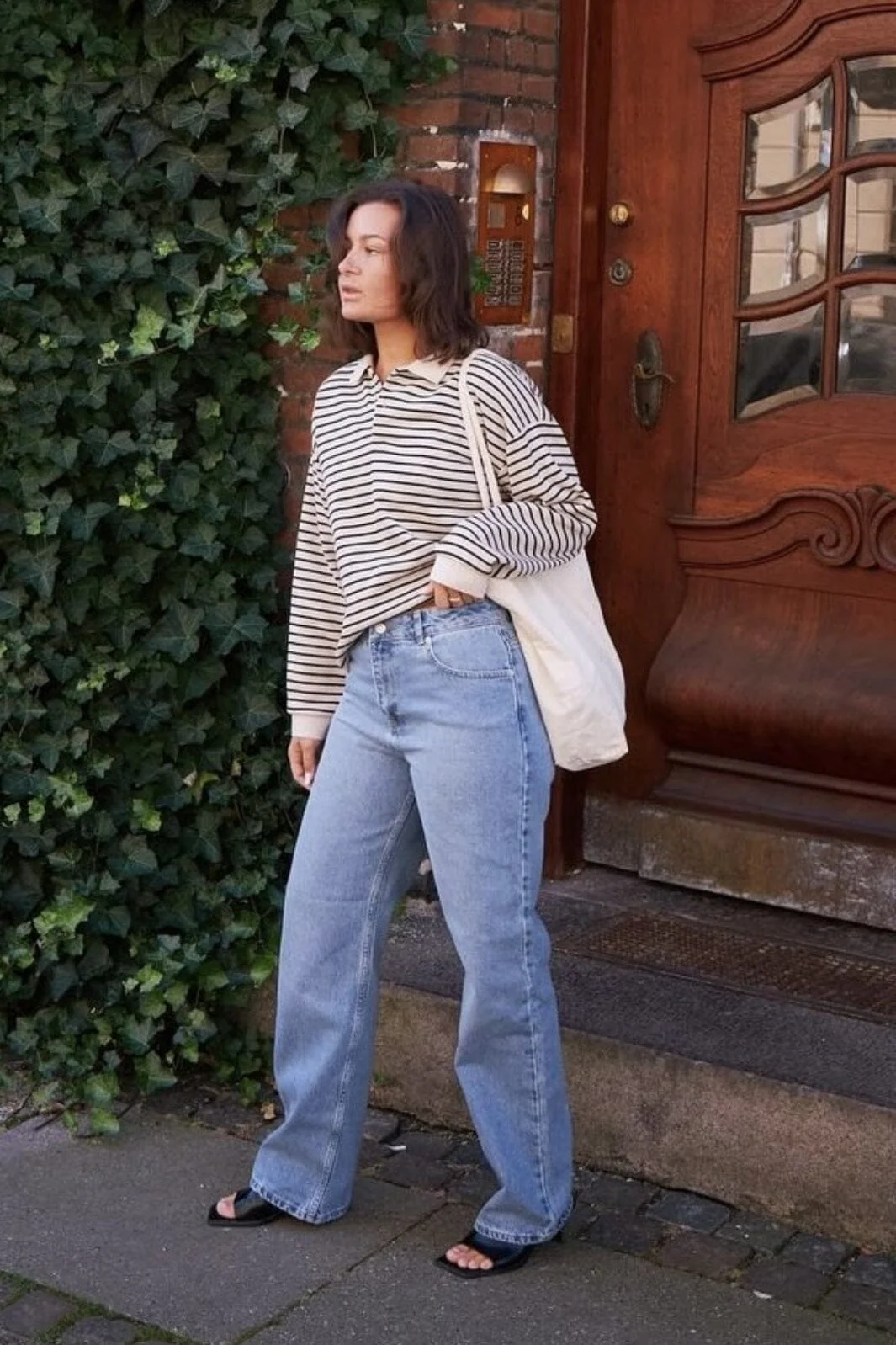 Neo Noir Sara Stripe Polo Blouse