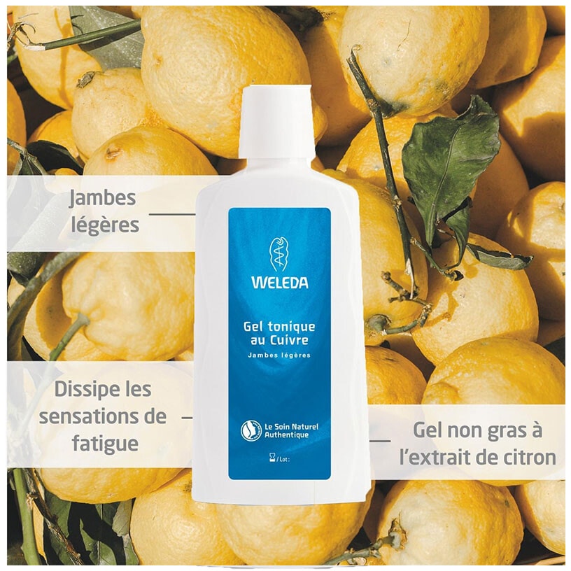 Gel tonique au cuivre - Jambes légères - 200 ml