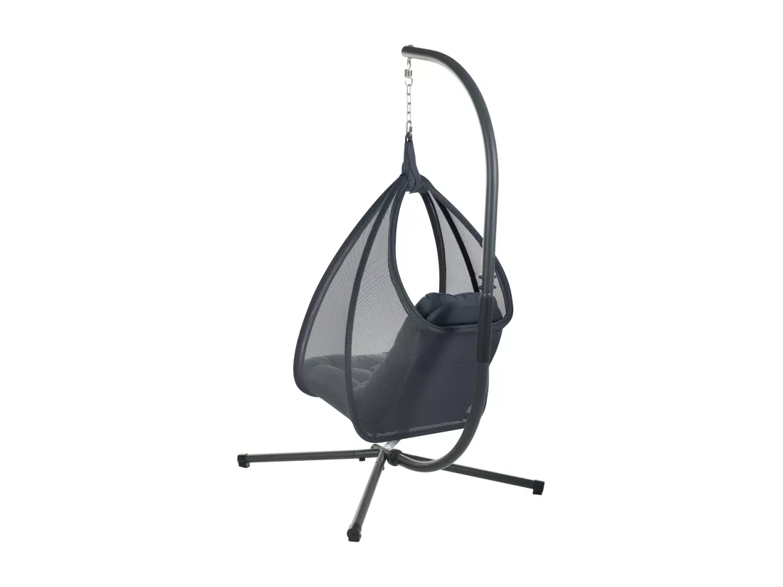 Fauteuil suspendu avec support gris foncé AVEGNO