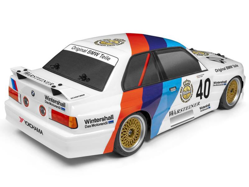 HPI Tourenwagen RS4 Sport 3 BMW M3 4WD, RTR, 1:10 BMW E30 M3 WARSTEINER auf HPI RS4 Sport 3 Tourenwagen Chassis