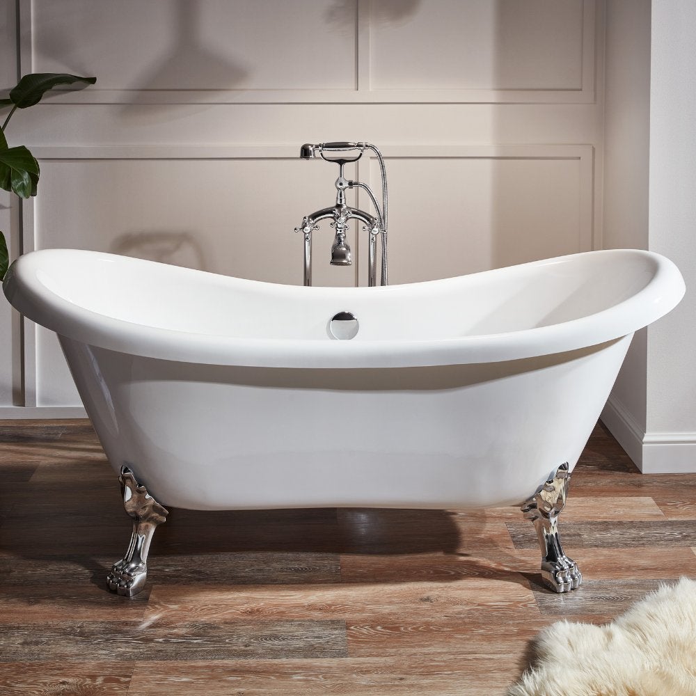 Home Deluxe - Design vrijstaande kraan - Retro - Hoogte: 100 cm, incl. handdouche | Vrijstaande kraan met baddouche en baduitloop