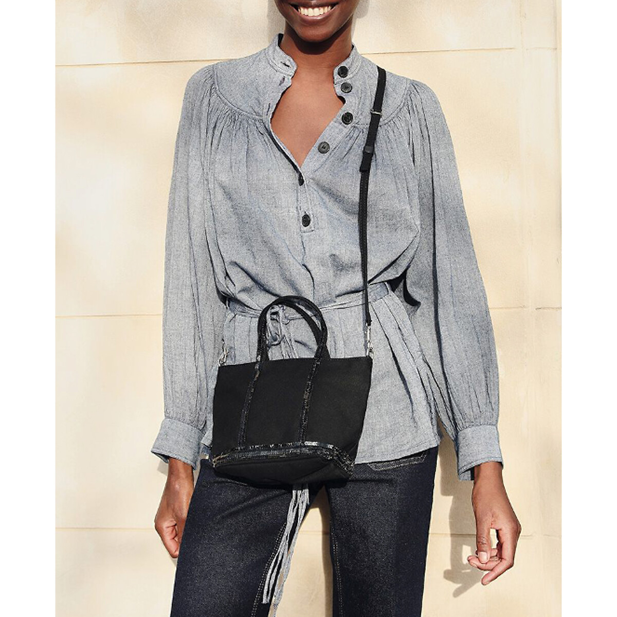 VANESSA BRUNO<br>Tas XS em stof en zecchino's