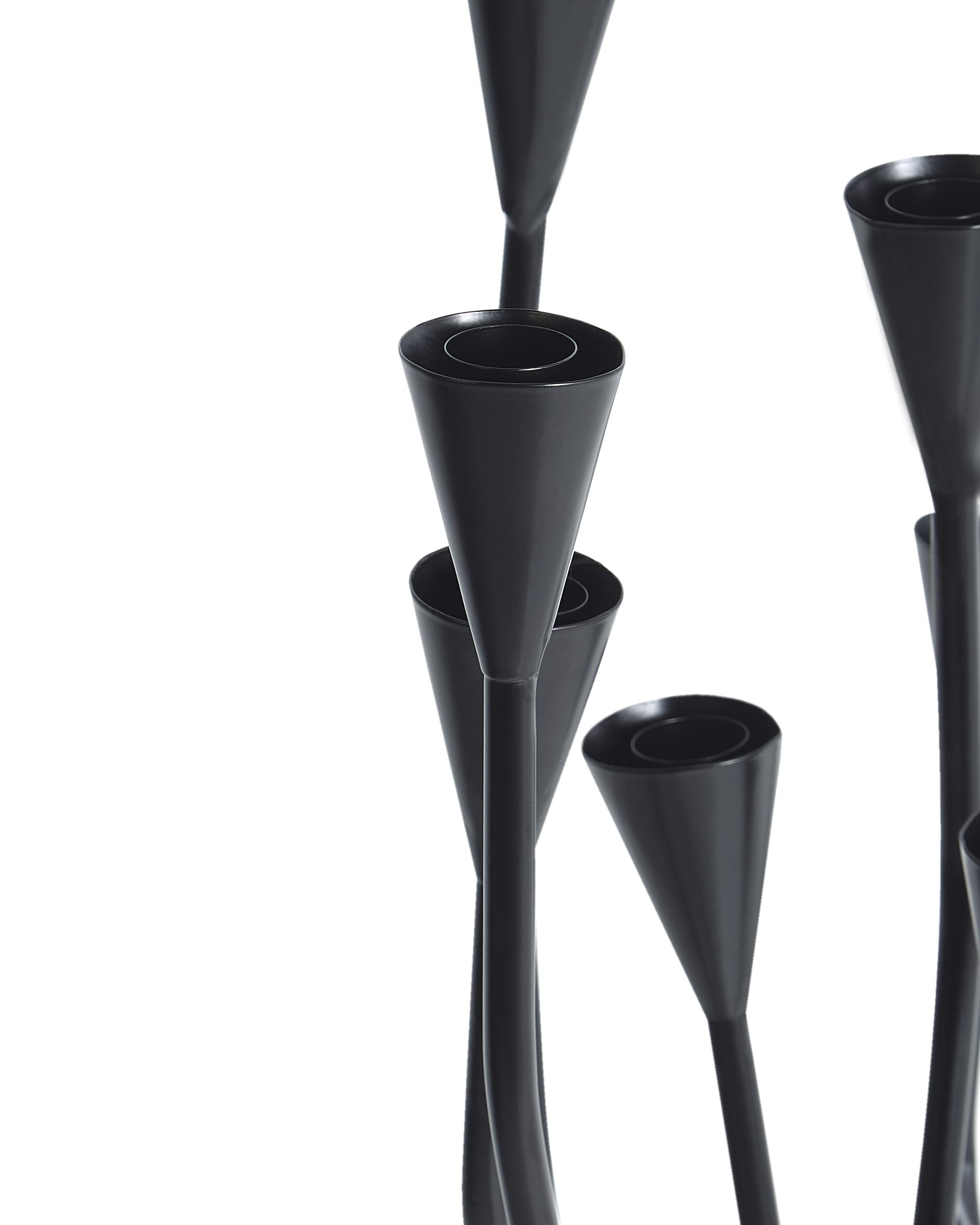 Kaarshouder MATOSINHOS Metaal 54 cm Zwart