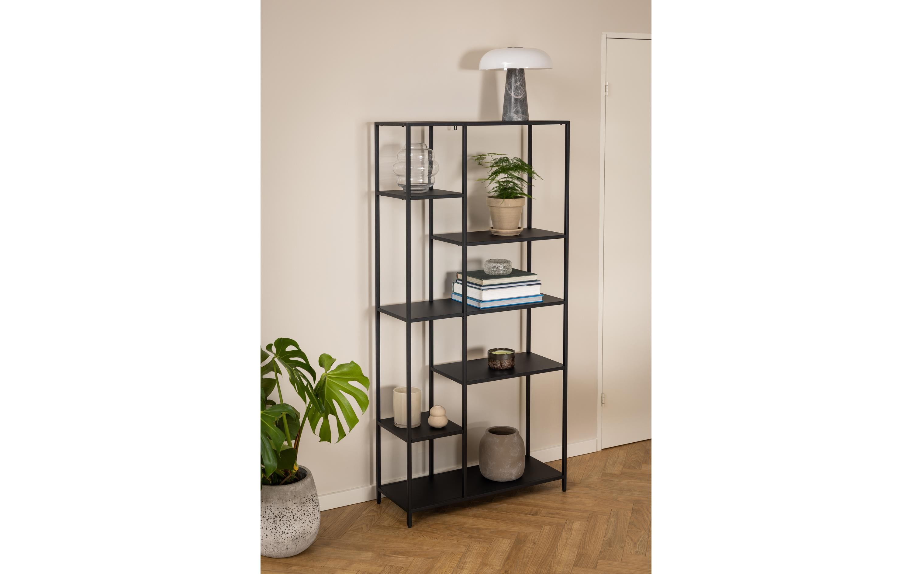 Regal Newcastle 79,5 x 30 x 165 cm, Schwarz<br>Bücherregal