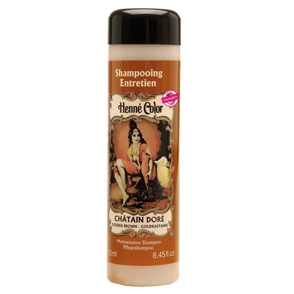 Shampoo Para O Cabelo Henné Color Chatain Dore