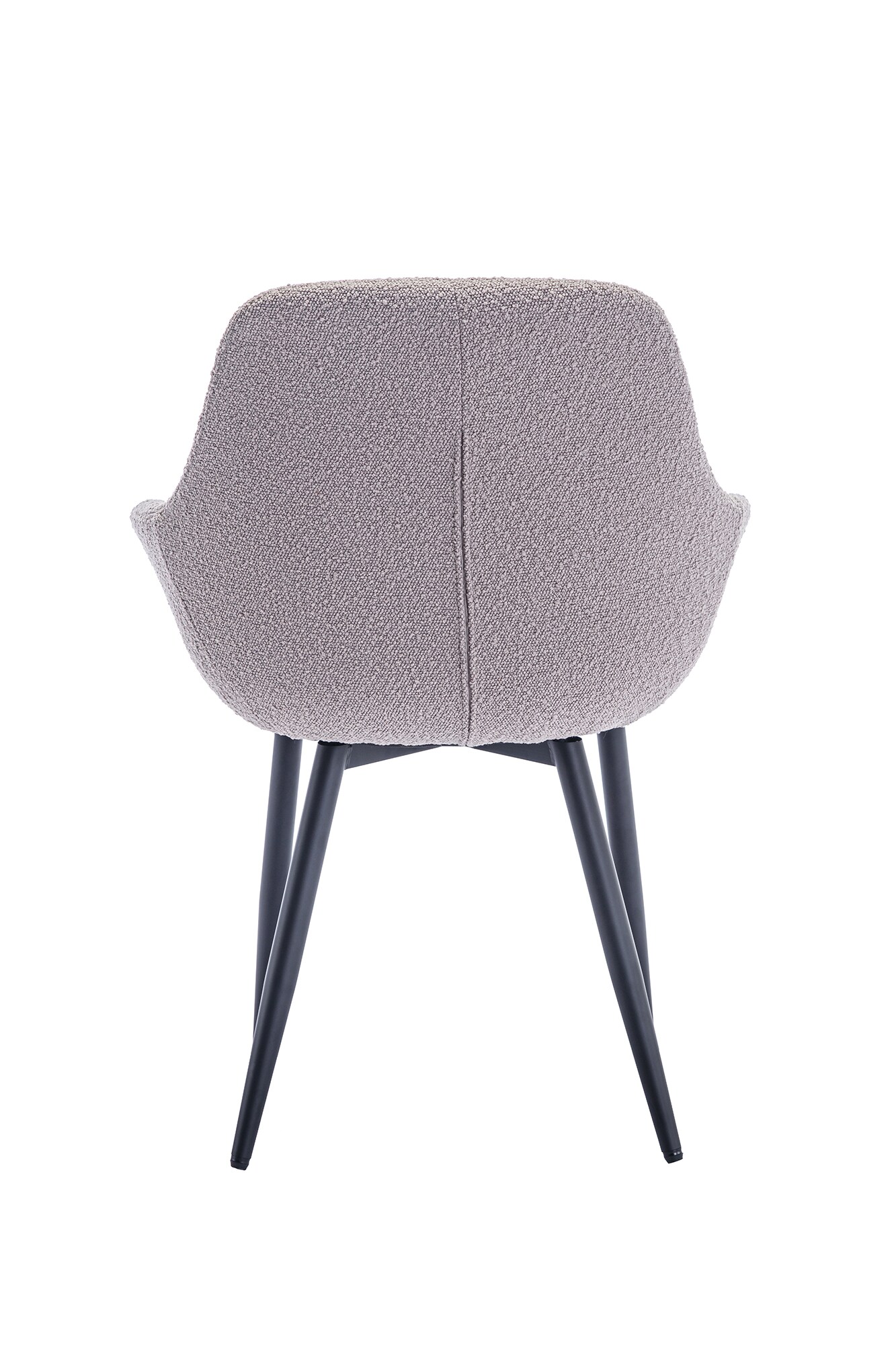 Armlehnstuhl Bouclé Stoff Taupe 2er Set Esszimmerstuhl Wohnzimmer Küche Stuhl