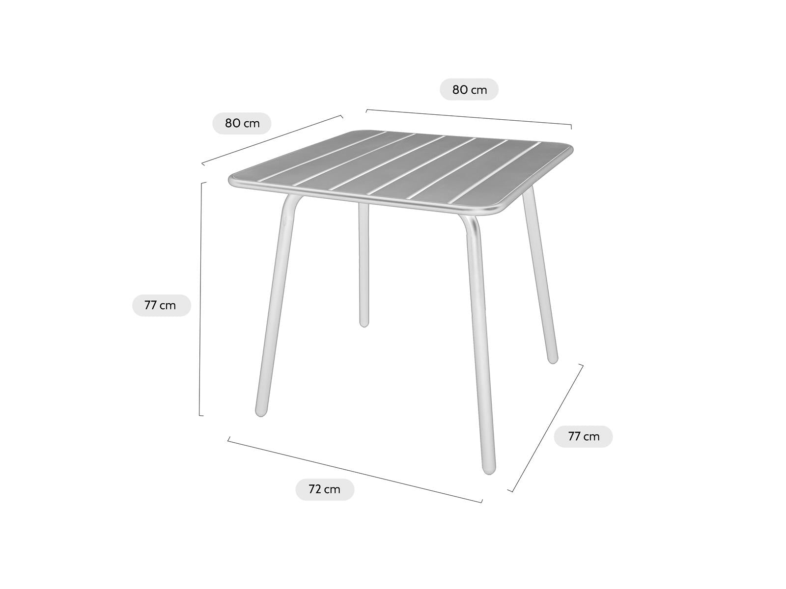 Metalen tuintafel Max olijfgroen