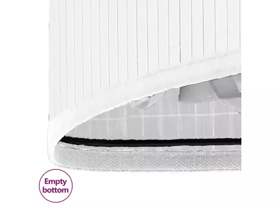 Panier à linge d'angle Bambou Blanc 60 L
