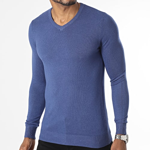 Pull Col V Bleu Marine