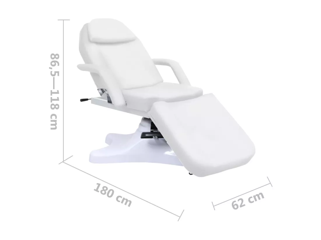 Table de massage banc blanche 180 x 62 x 86.5 cm 02_0001803