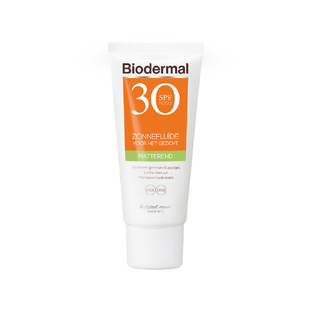 Biodermal Zonnefluïde Gezicht - Matterend SPF30 40ML