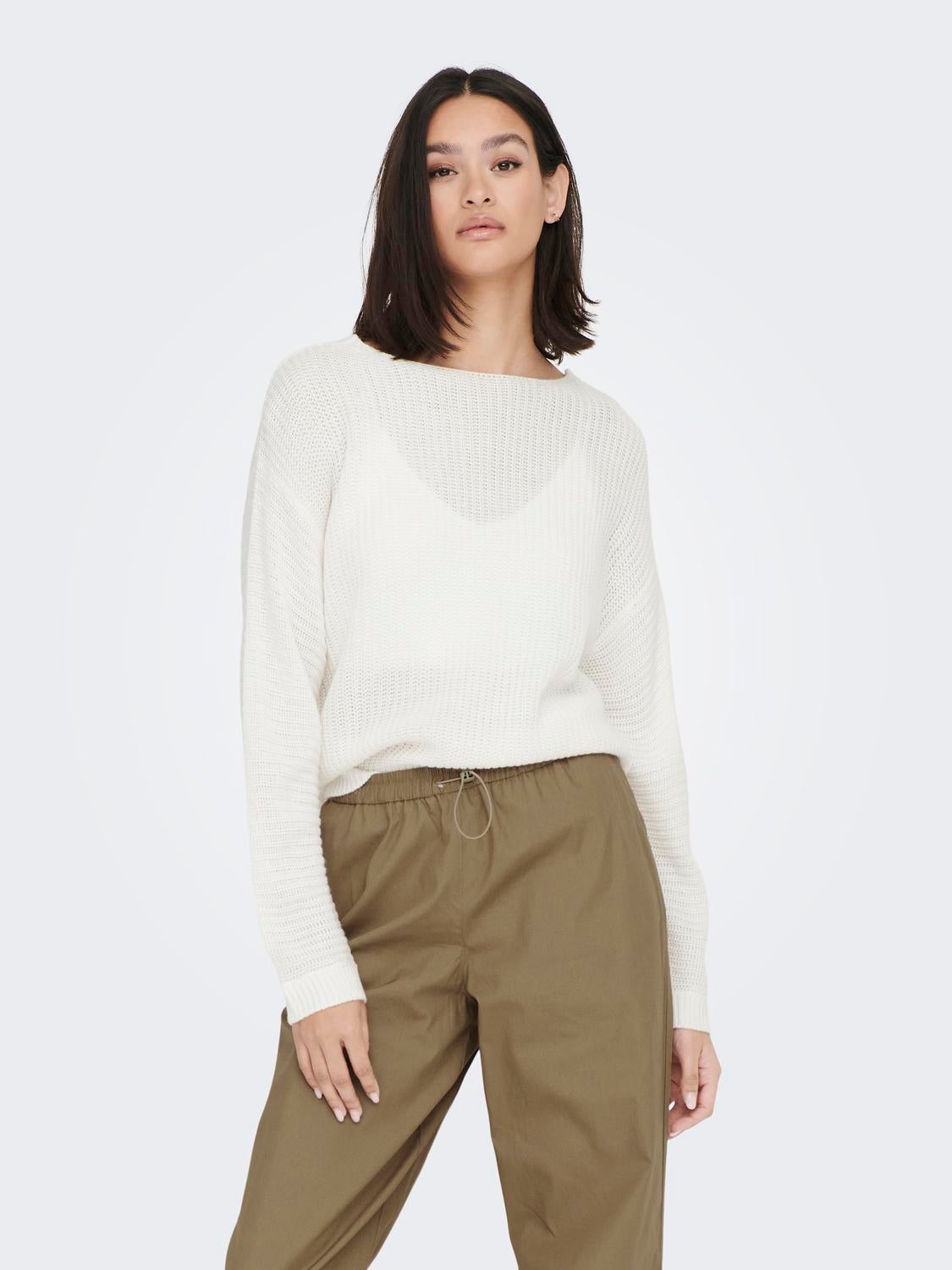 JDYJUSTY Strickpullover Cloud Dancer