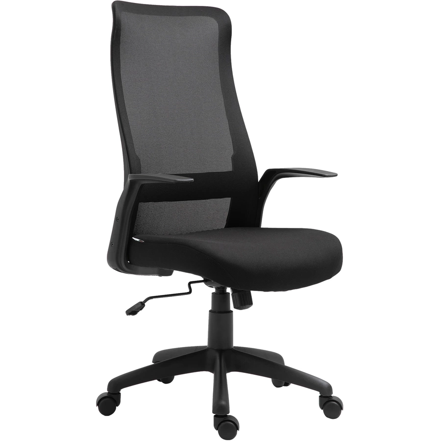 Vinsetto Bürostuhl ergonomisches liniendesign, atmungsaktiv, highend-Gas-lift Schwarz
