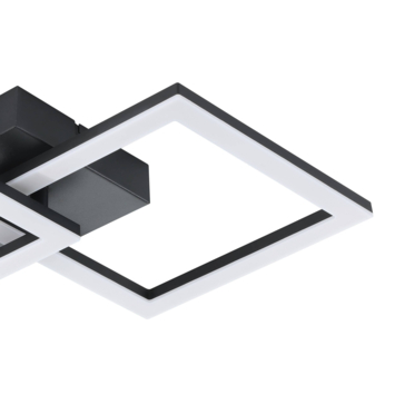 EGLO plafondlamp Huerta-E zwart led