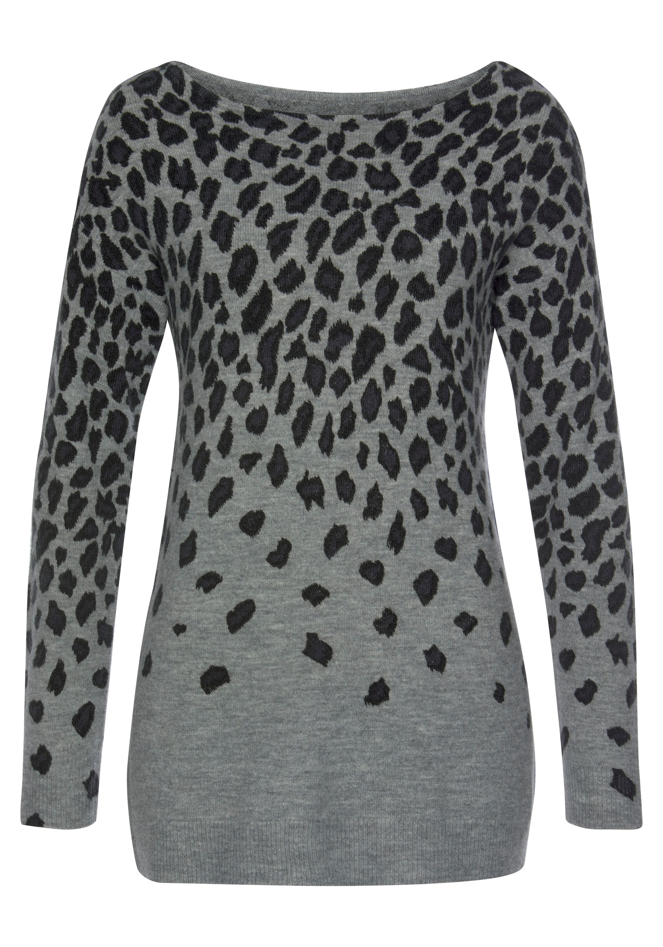 LASCANA Strickpullover , mit Leomuster, weicher Damenpullover mit Alloverprint