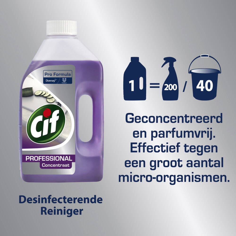 Cif Professional 2-in-1 Desinfecterende Keukenreiniger Pro Formula2 liter