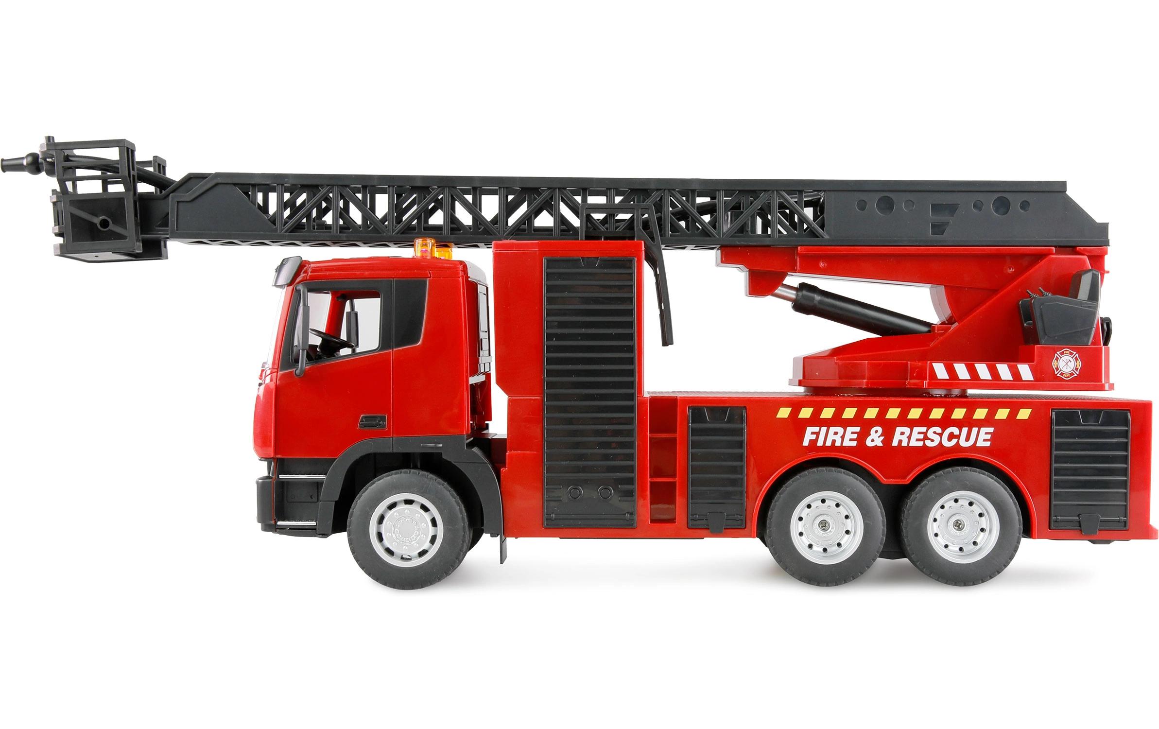 Arocs Feuerwehr Drehleiter RTR, 1:18Feuerwehrfahrzeug mit Licht und Wasserwerfer im Massstab 1:18