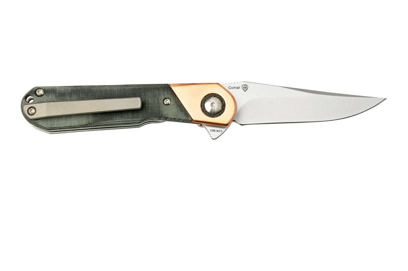 Kizer Comet V3614C3 Copper & Grey Micarta, zakmes