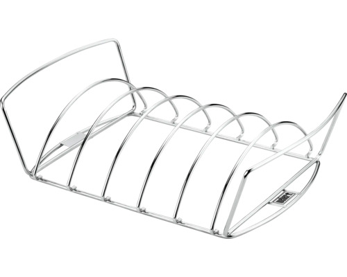 Weber Rib Holder Sparerib Holder en Braadmand RVS Multifunctioneel Zilver