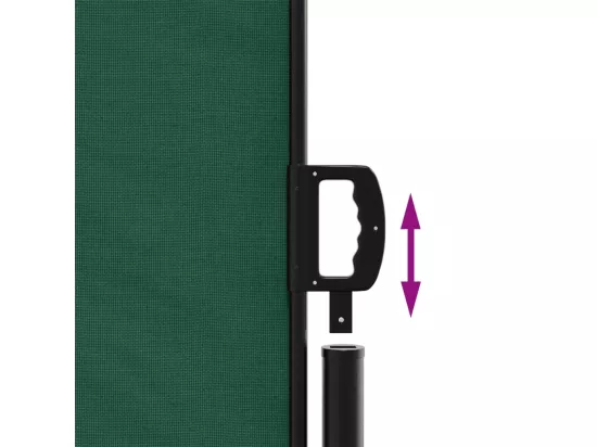 Auvent latéral rétractable vert foncé 180x600 cm