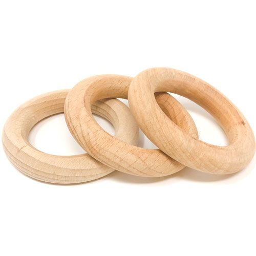 Grapat ringen naturel - 8 cm (3st)