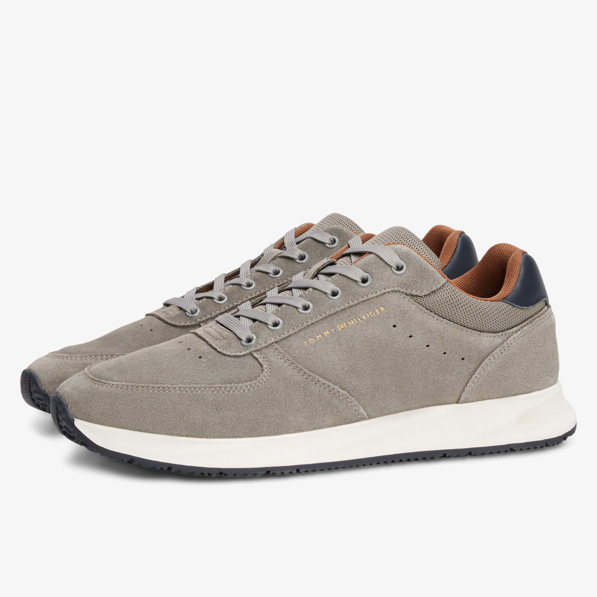 TOMMY HILFIGER Premium Suede Hybrid Herren Sneaker Low grau