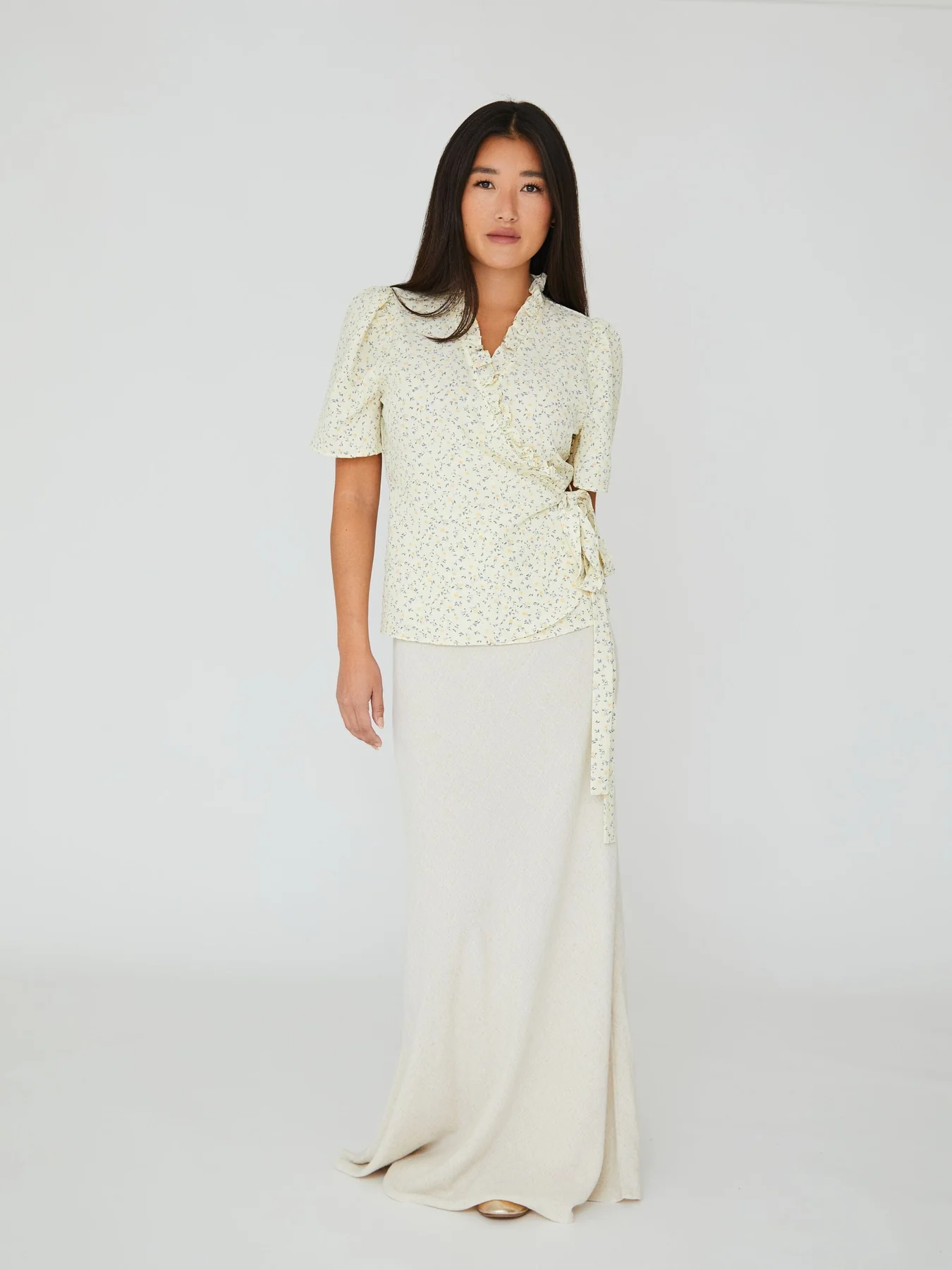A-View Peony Wrap Blouse