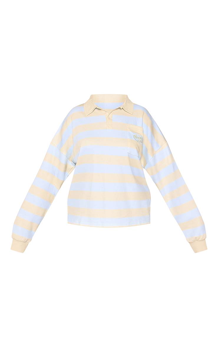 Citron Polo Rayé Style Club Sportif Grande Taille
