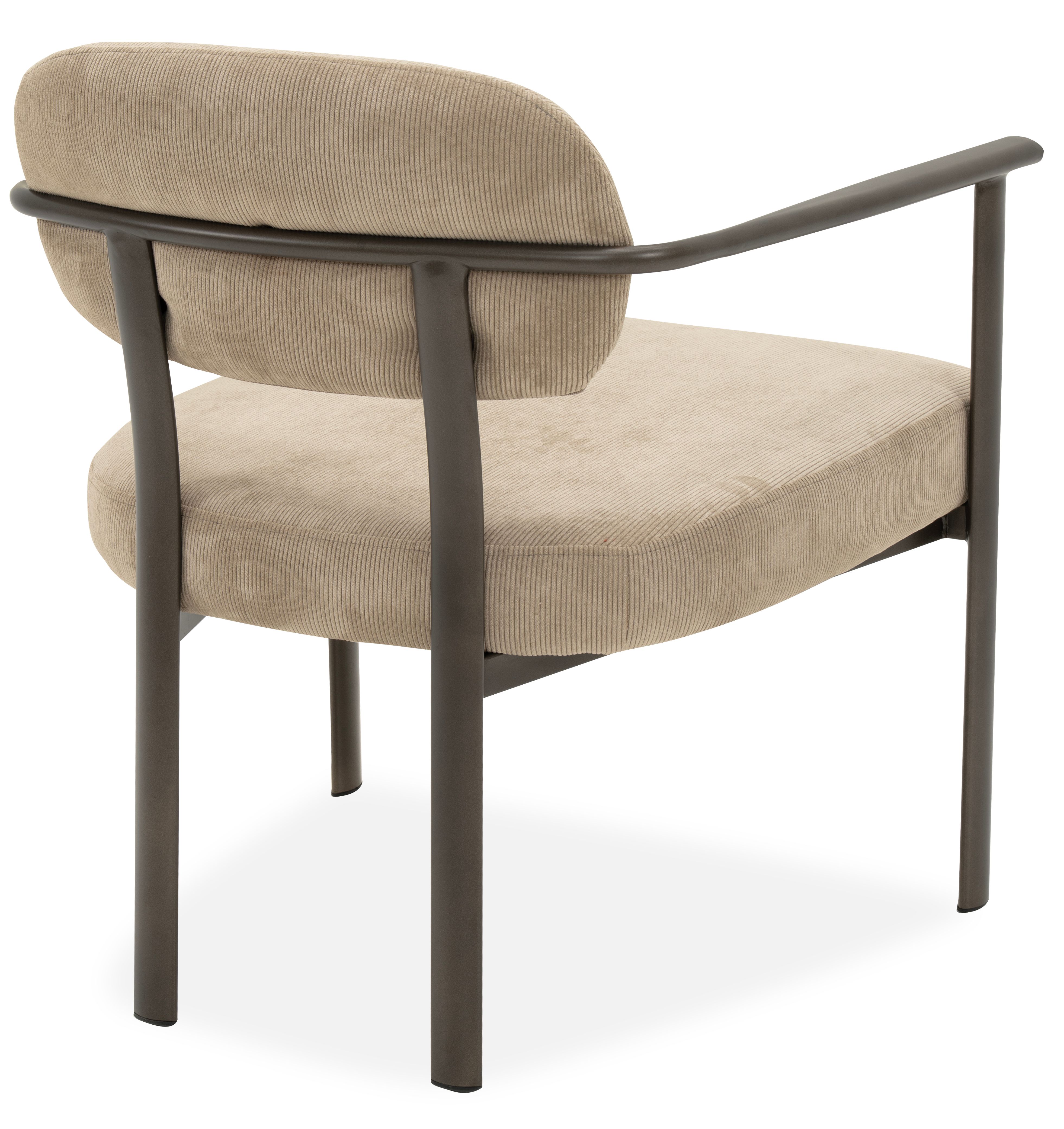 Fauteuil Wave Beige - Anodic Brown Indra B65 x D67 x H75 cm