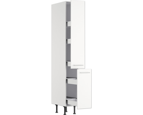 Optifit pantrykast Bengt932 BxDxH 30x58,4x211,8 cm wit mat gedemonteerd scharnier omkeerbaar (links of rechts te monteren)