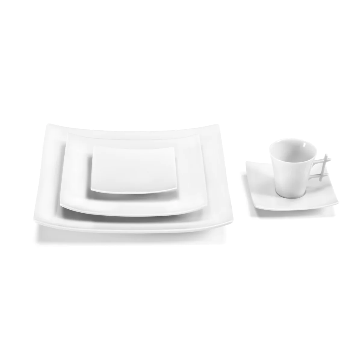 Oxygène Blanc - Petit plateau 11.5 x 11.5 cm (lot de 6) Médard de Nobl
