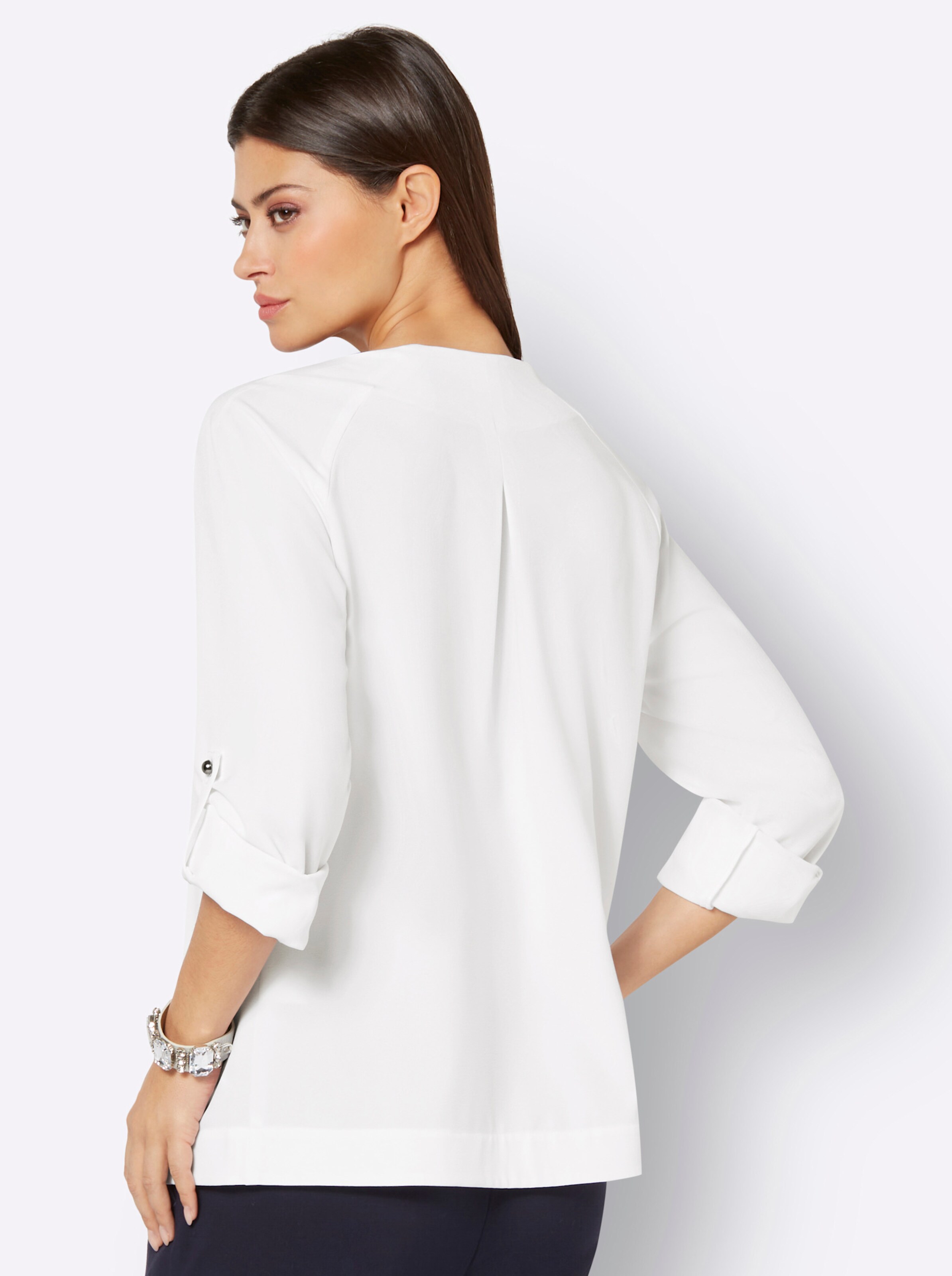 Bluse in ecru