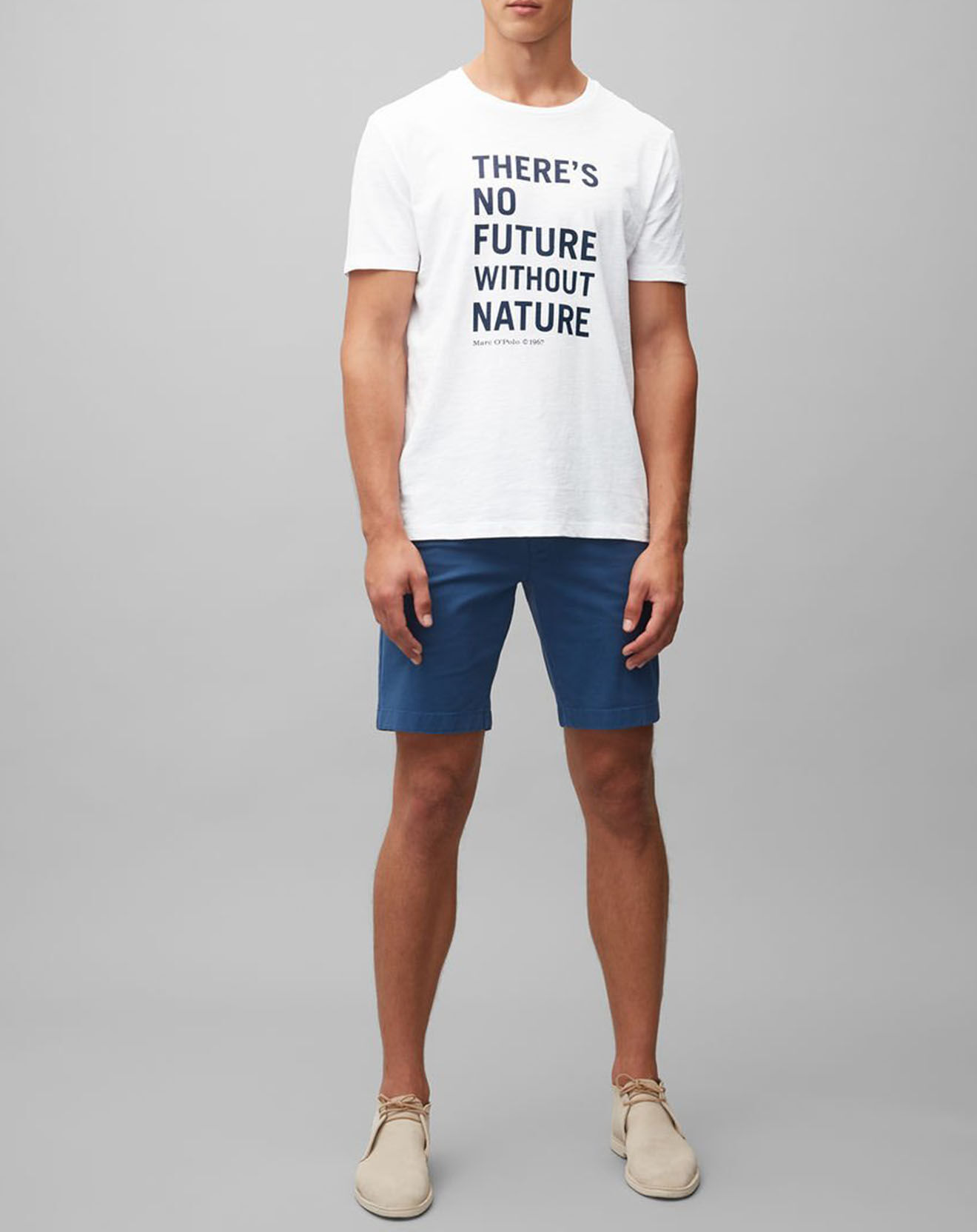 Marc O'Polo T-Shirt MC Message Coton Organic blanc