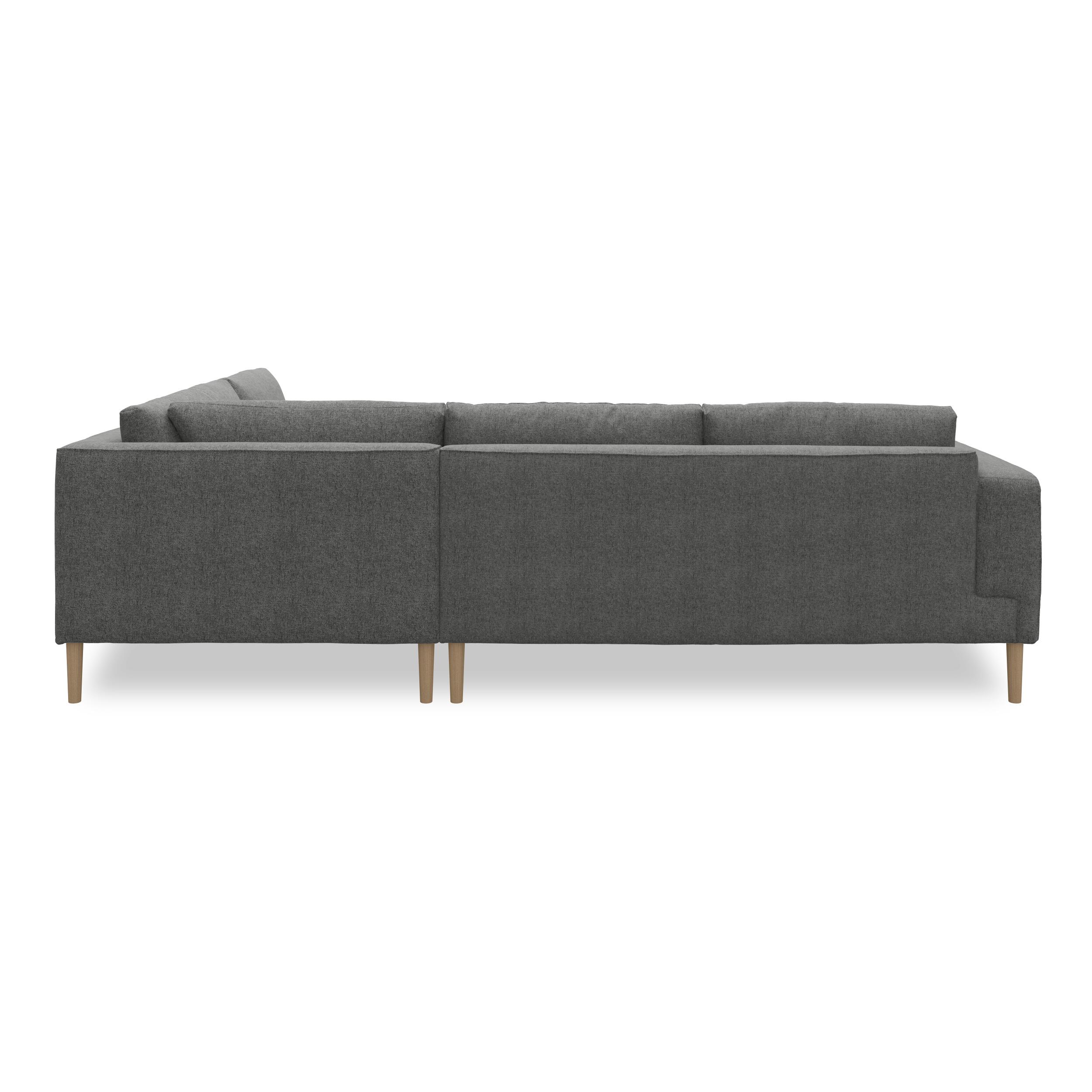 Nyland højrevendt hjørnesofa med pufafslutning