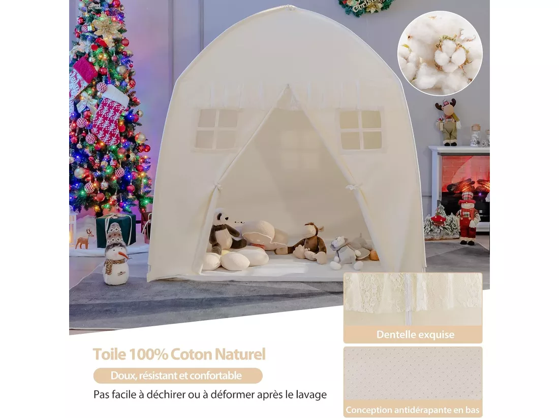 Tente de jeu pour enfants ,grande maison de jeu pour intérieur et extérieur pour enfants 3 ans +