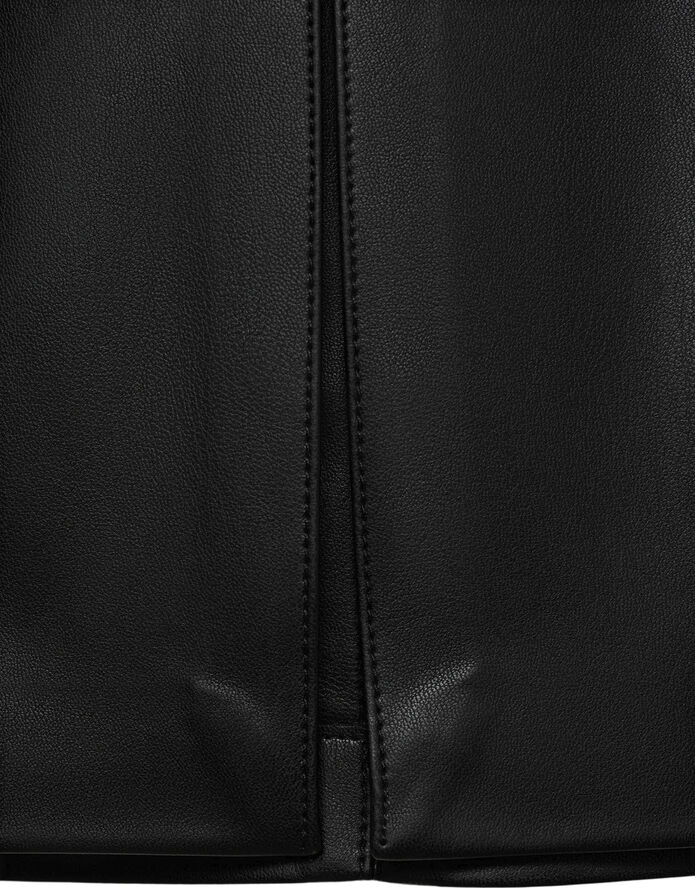 MANGO Faux-leather pencil skirt Black