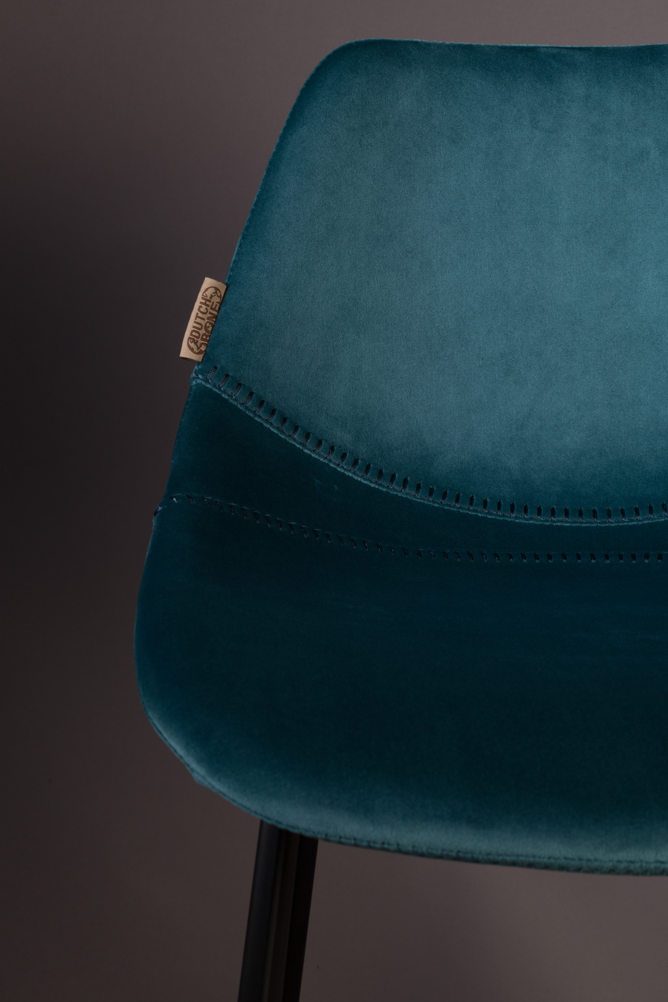 Barkruk Franky  velvet (zithoogte 65 cm) blauw - set van 2