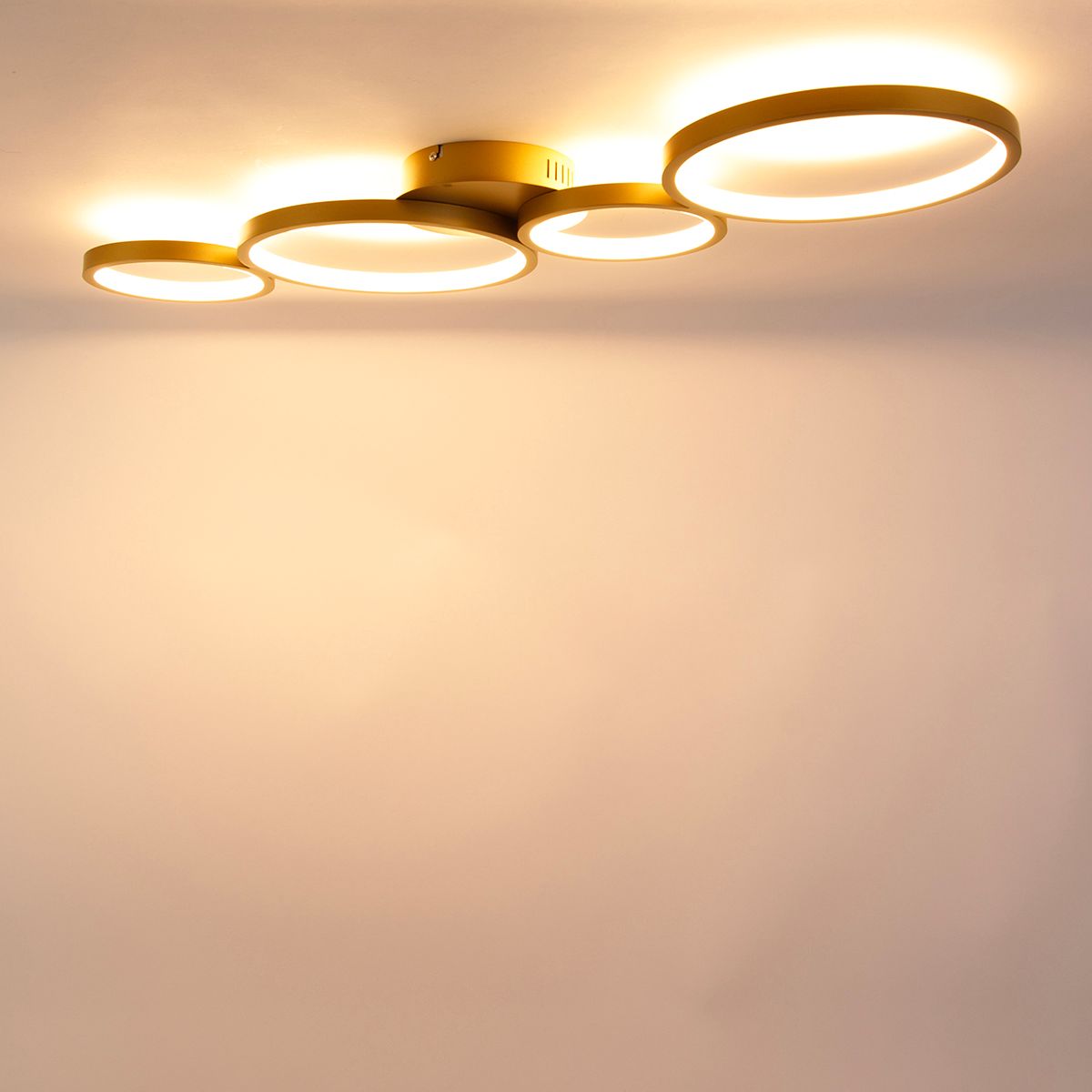 Plafondlamp goud incl. LED 3 staps dimbaar 4-lichts - Lupolo