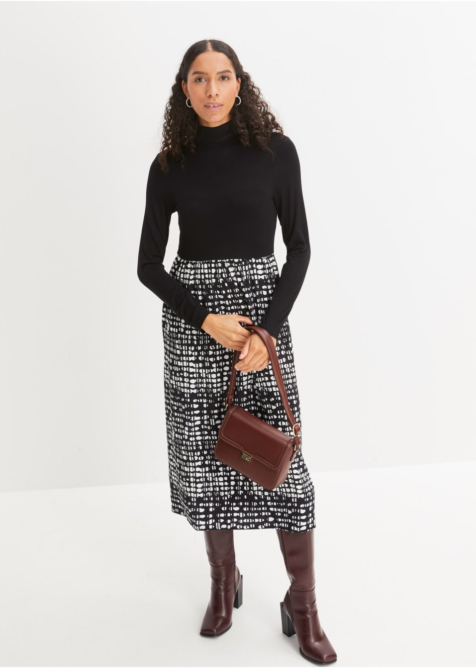 Robe à jupe imprimée