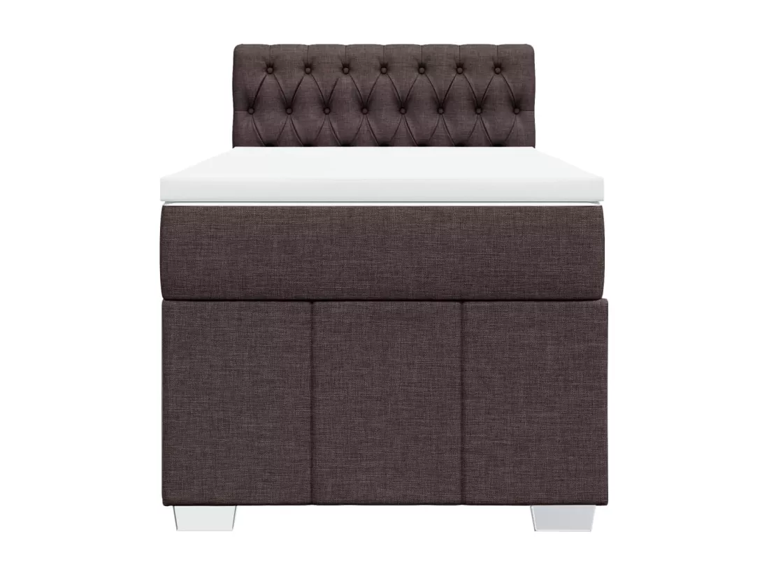 Sommier à lattes de lit avec matelas Marron foncé 90x190 cm