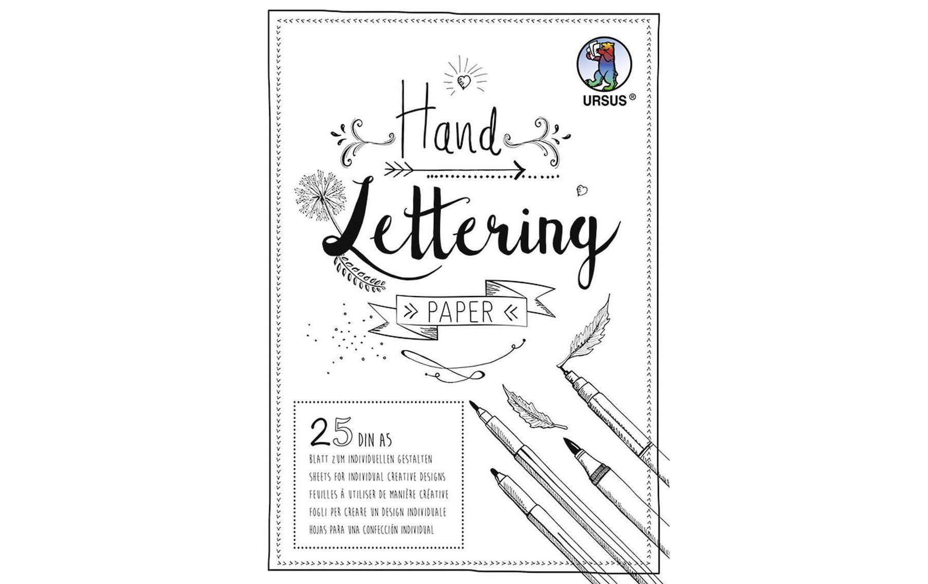 Zeichenblock Handlettering A5, 200 g/m², 25 Blatt, WeissHandlettering Papier
