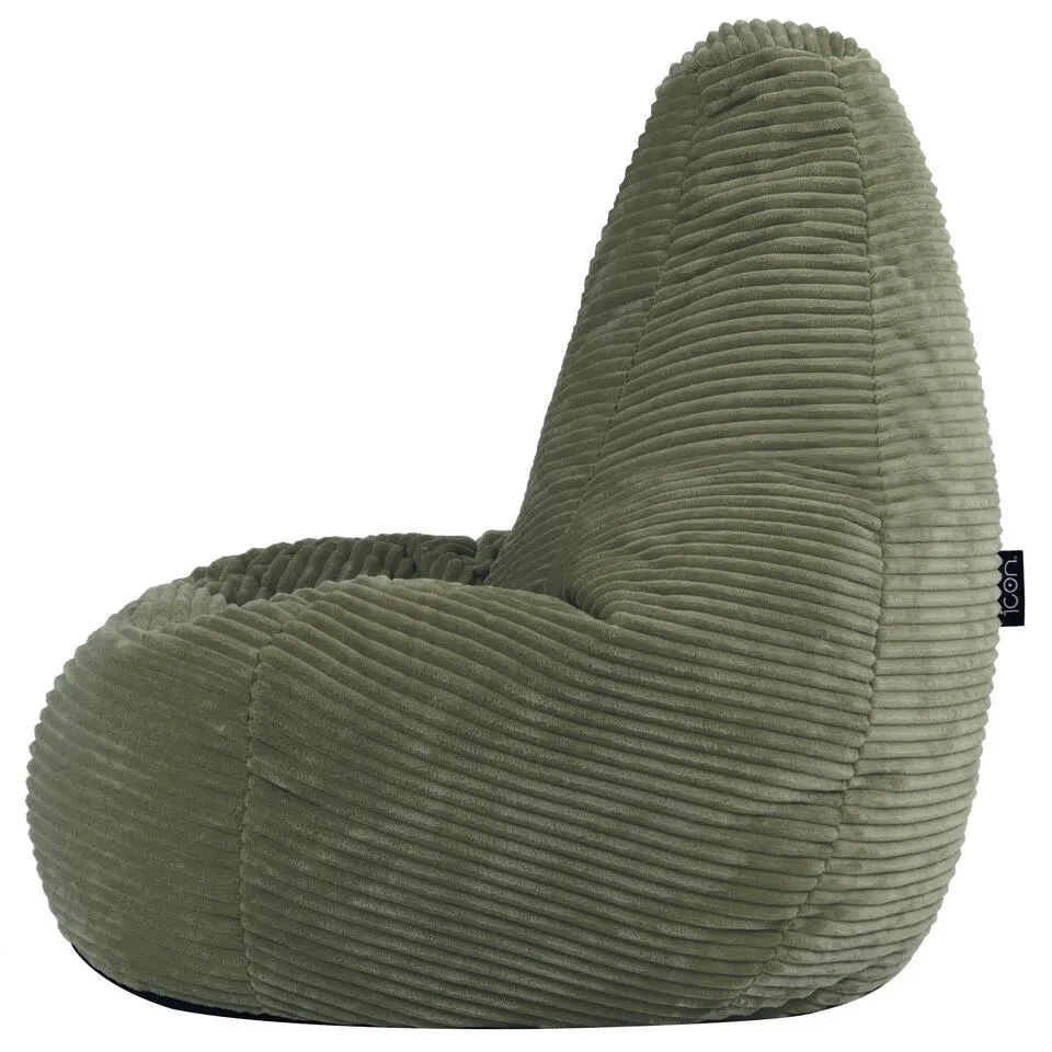 Set van 2 icon Kinderzitzakken Dalton - Corduroy Zitzak - Saliegroen