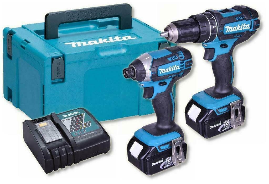 Makita DLX2131TJ 18V Li-ion accu klopboor-/schroefmachine (DHP482) & slagschroevendraaier (DTD152) combiset (2x 5.0Ah accu) in Mbox