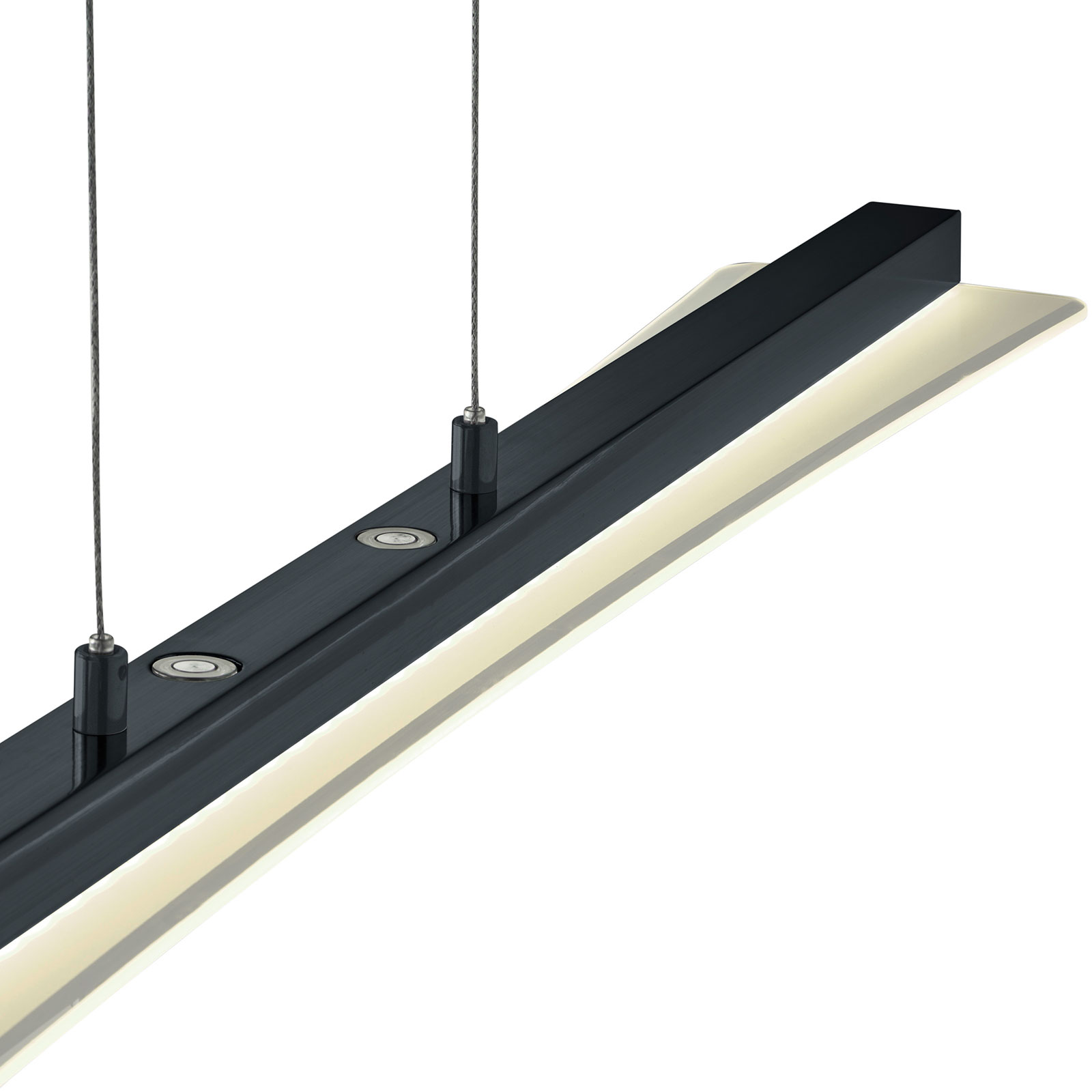 LED-Pendelleuchte - schwarz matt - weiß - höhenverstellbar