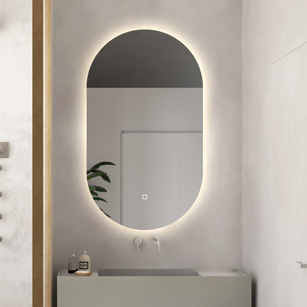 Fontana Proma badkamermeubel 240cm met zwarte waskommen en LED spiegels beach eiken