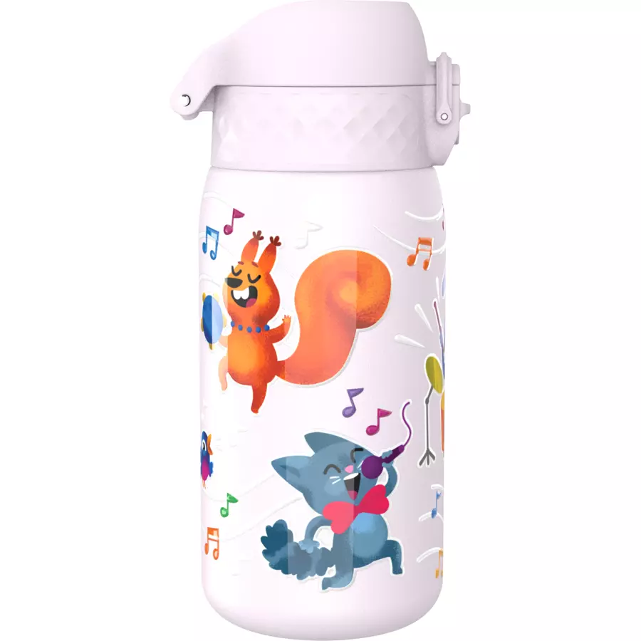 ion8 Kinder-Wasserflasche Edelstahl 400 ml hellrosa