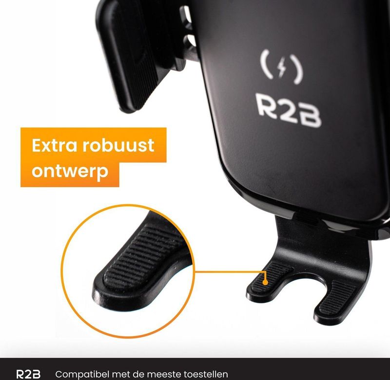R2B - Telefoonhouder - Model Alkmaar - Draadloos Opladen - Zuignap