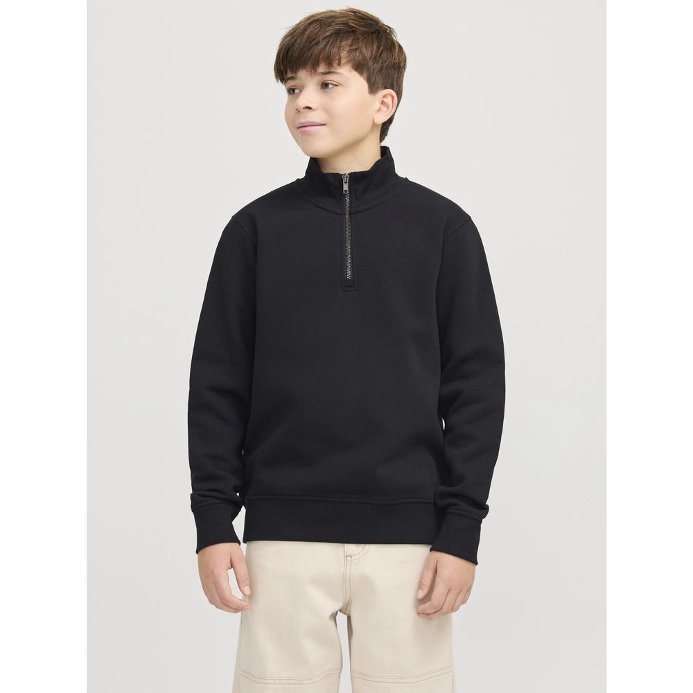 Køb Jack & Jones Junior Black Bradley Sweatshirt Half Zip Noos