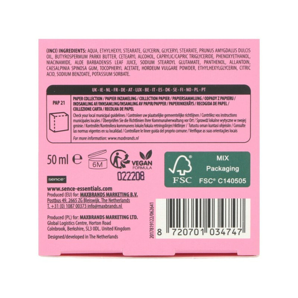 6x Sence Dagcreme Voor Gevoelige Huid50 ml