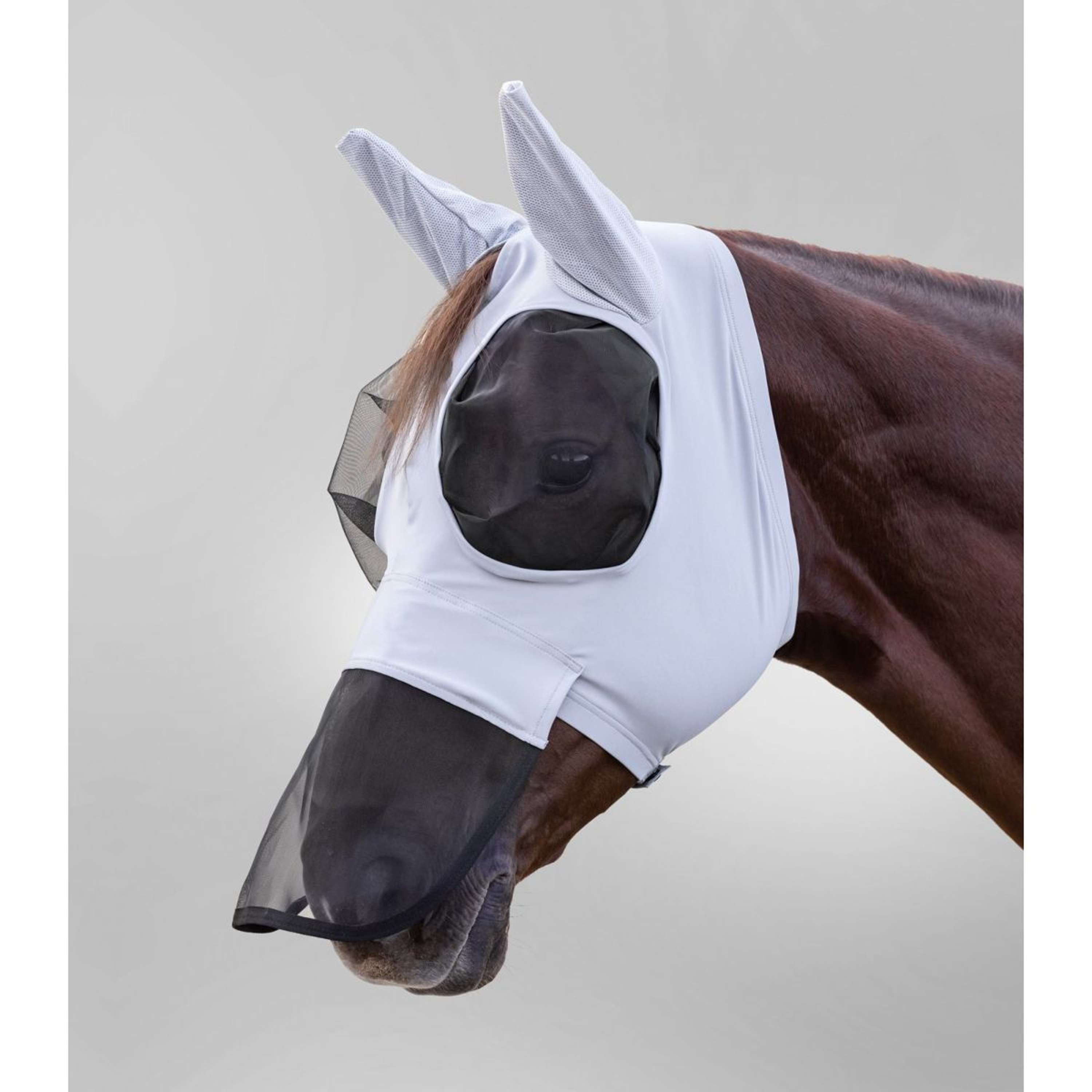 Waldhausen Vliegenmasker Puck met Neus Zilvergrijs